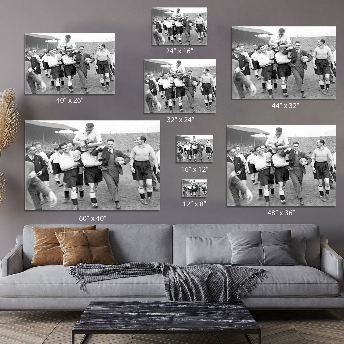 1946 FA Cup final at Wembley Charlton Athletic v Derby County Canvas Print or Poster - Canvas Art Rocks - 7
