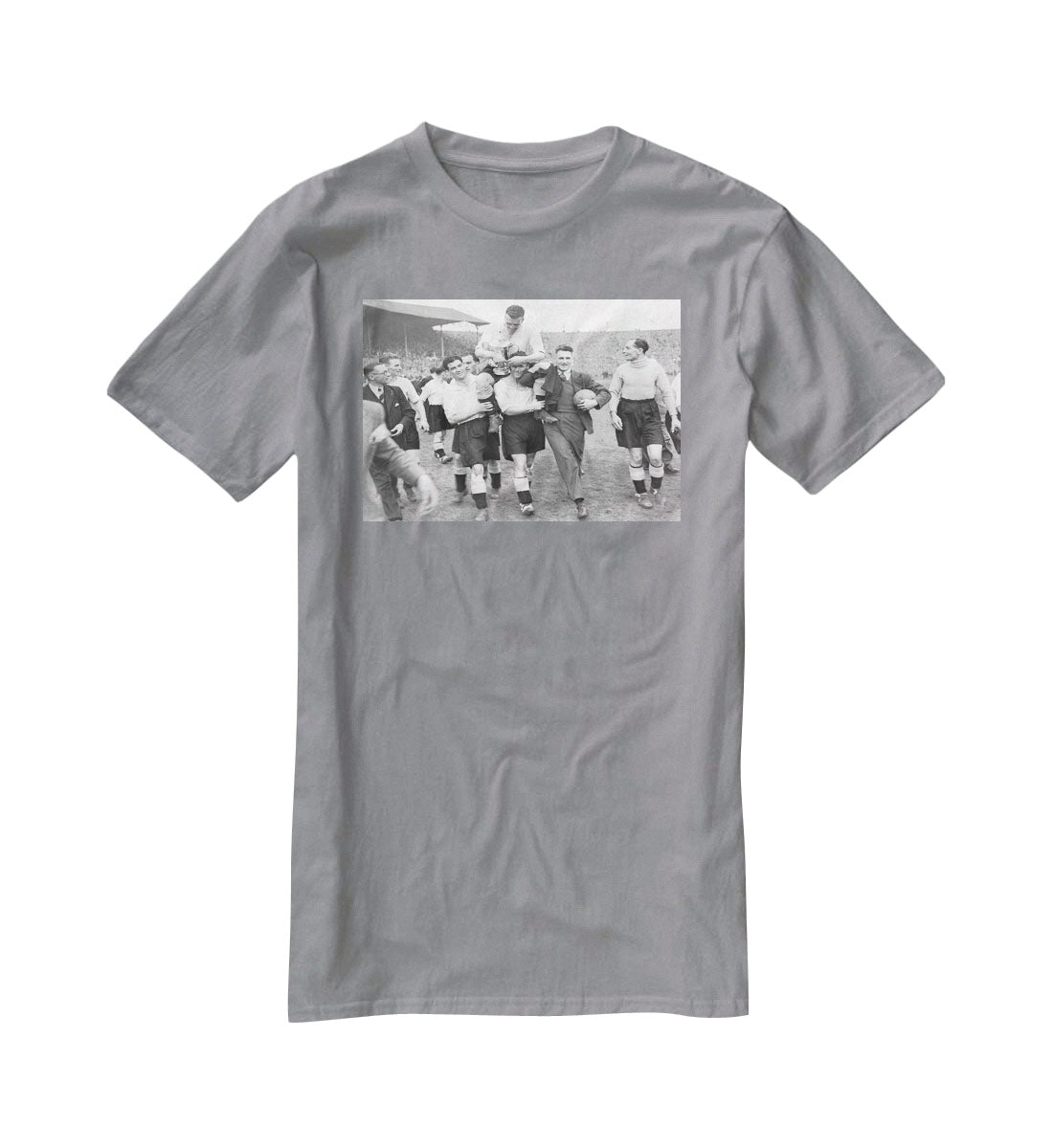 1946 FA Cup final at Wembley Charlton Athletic v Derby County T-Shirt - Canvas Art Rocks - 3