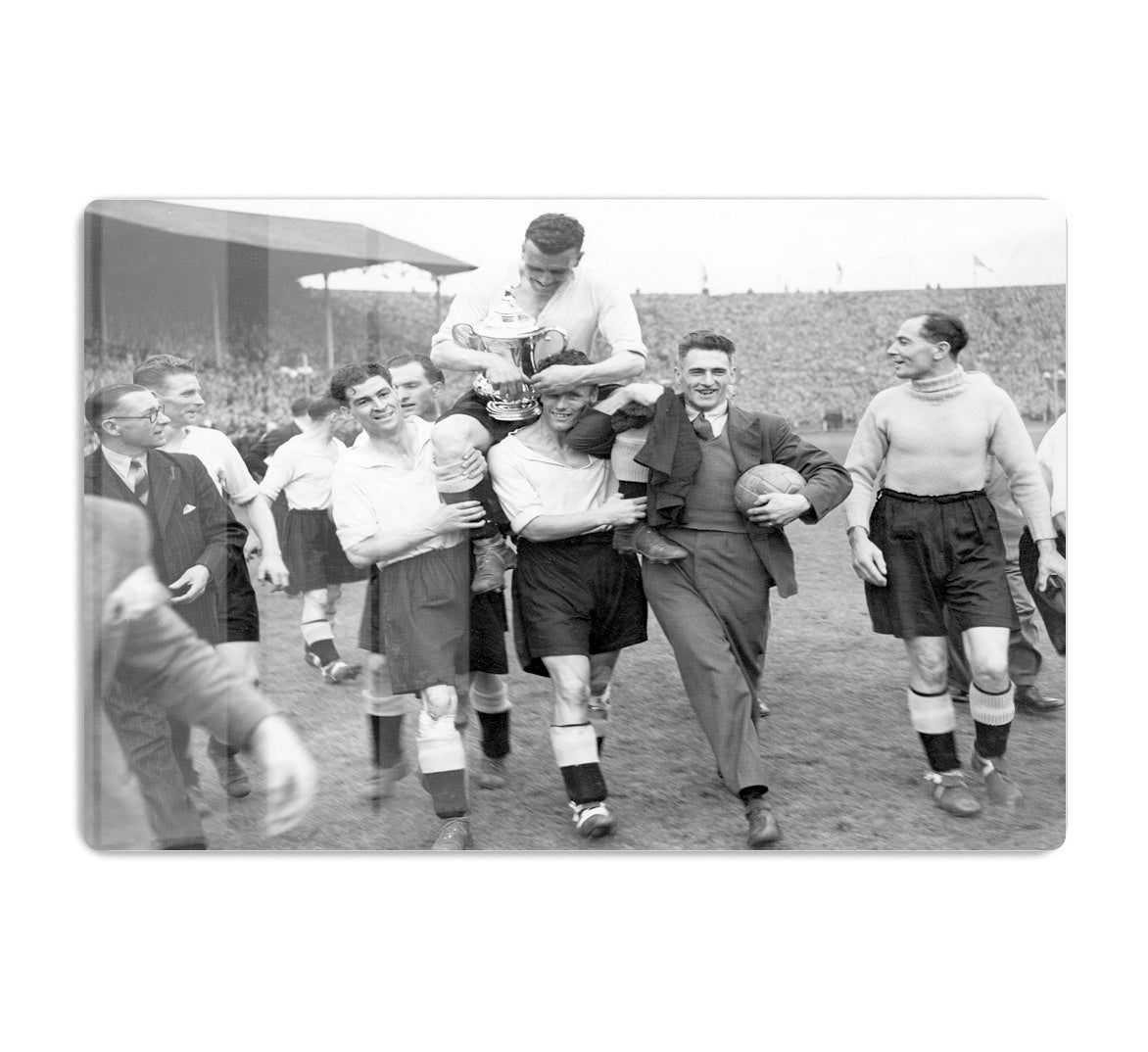 1946 FA Cup final at Wembley Charlton Athletic v Derby County Acrylic Block - Canvas Art Rocks - 1