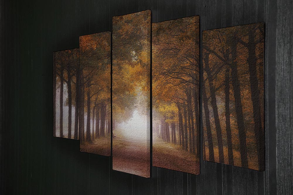 Foggy Autumn Dream 5 Split Panel Canvas - Canvas Art Rocks - 2
