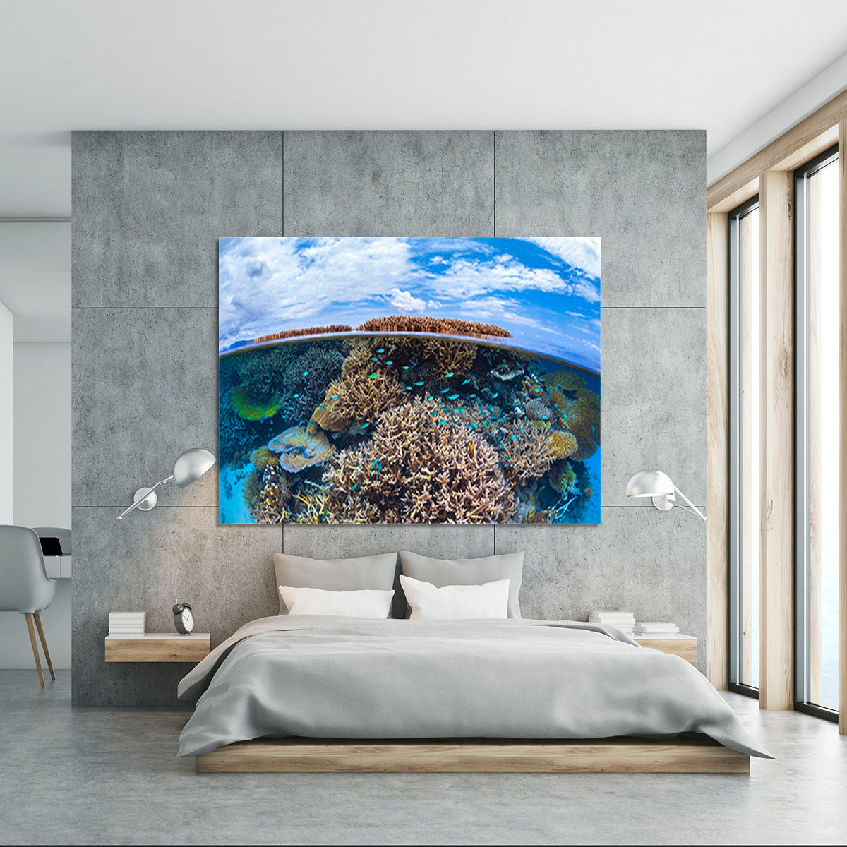 Split Level From Mayotte Reef Canvas Print or Poster - Canvas Art Rocks - 5