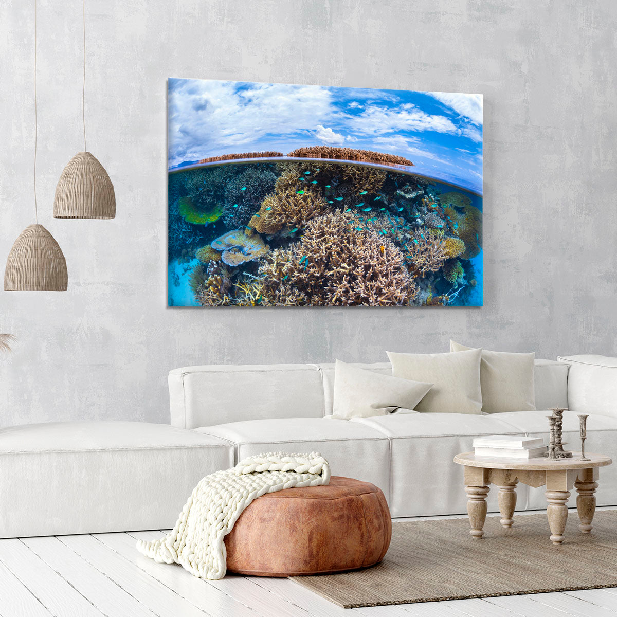 Split Level From Mayotte Reef Canvas Print or Poster - Canvas Art Rocks - 6