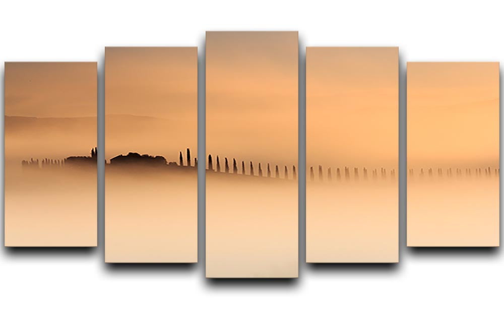 Foggy Sunrise 5 Split Panel Canvas - Canvas Art Rocks - 1