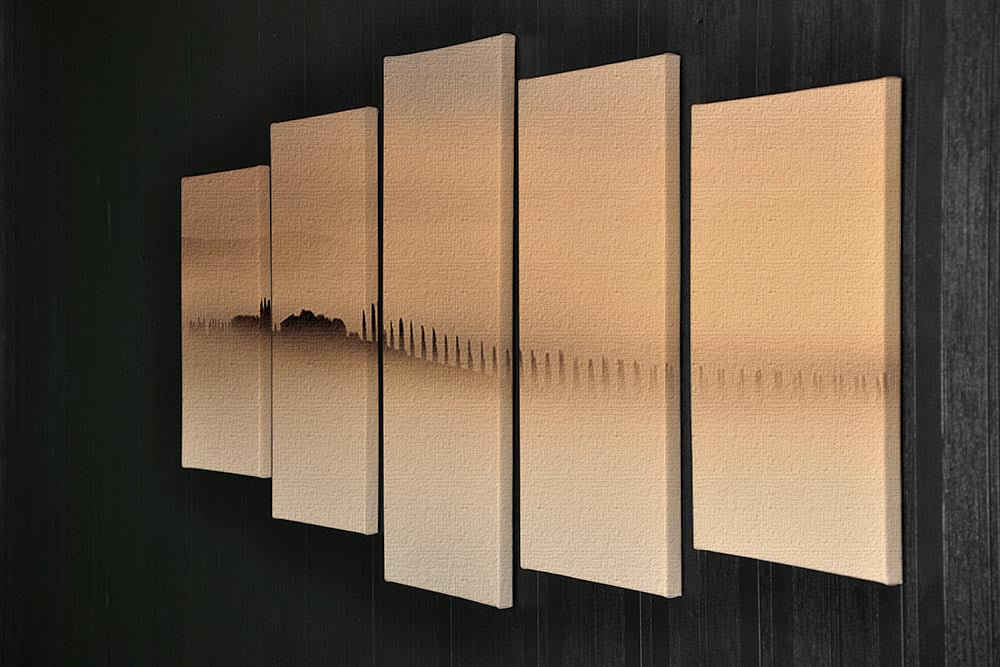 Foggy Sunrise 5 Split Panel Canvas - Canvas Art Rocks - 2