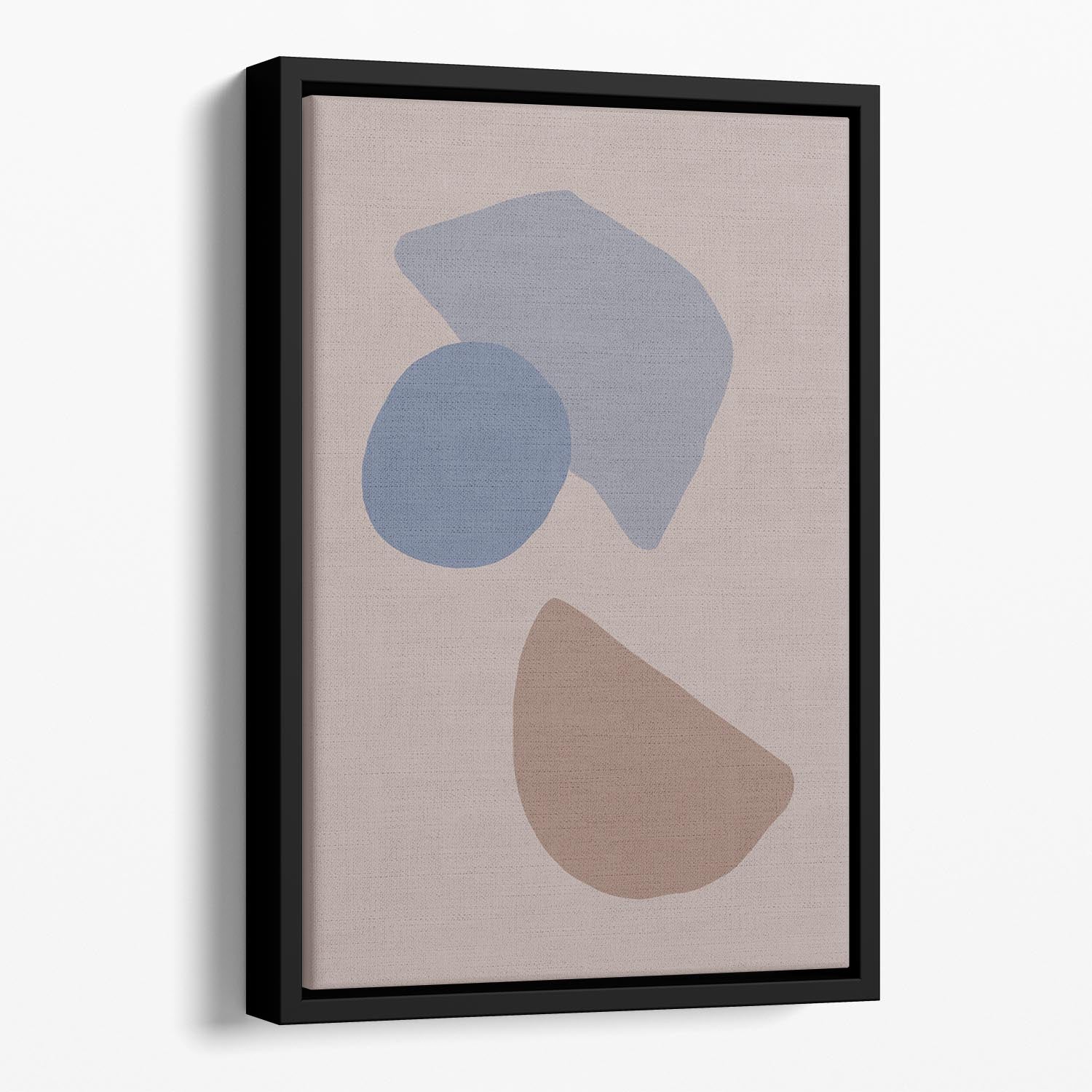 Organic Shapes 03 Floating Framed Canvas - Canvas Art Rocks - 1