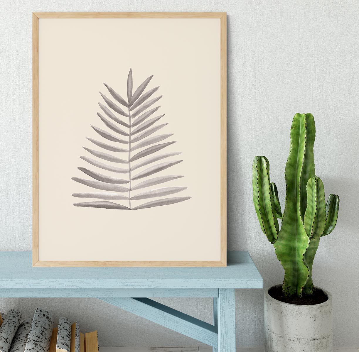 Palm Leaf Ink Framed Print - Canvas Art Rocks - 4