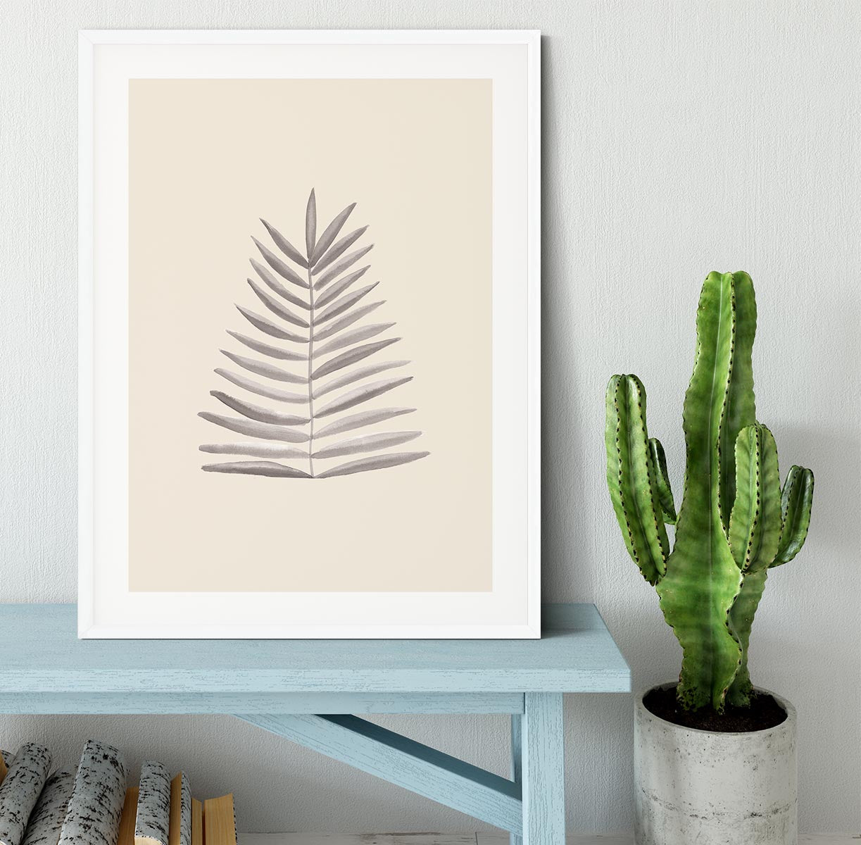 Palm Leaf Ink Framed Print - Canvas Art Rocks - 5