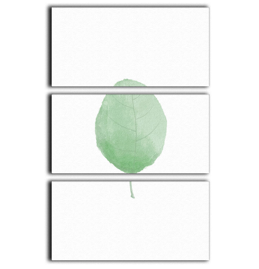 Single Leaf 3 Split Panel Canvas Print - Canvas Art Rocks - 1