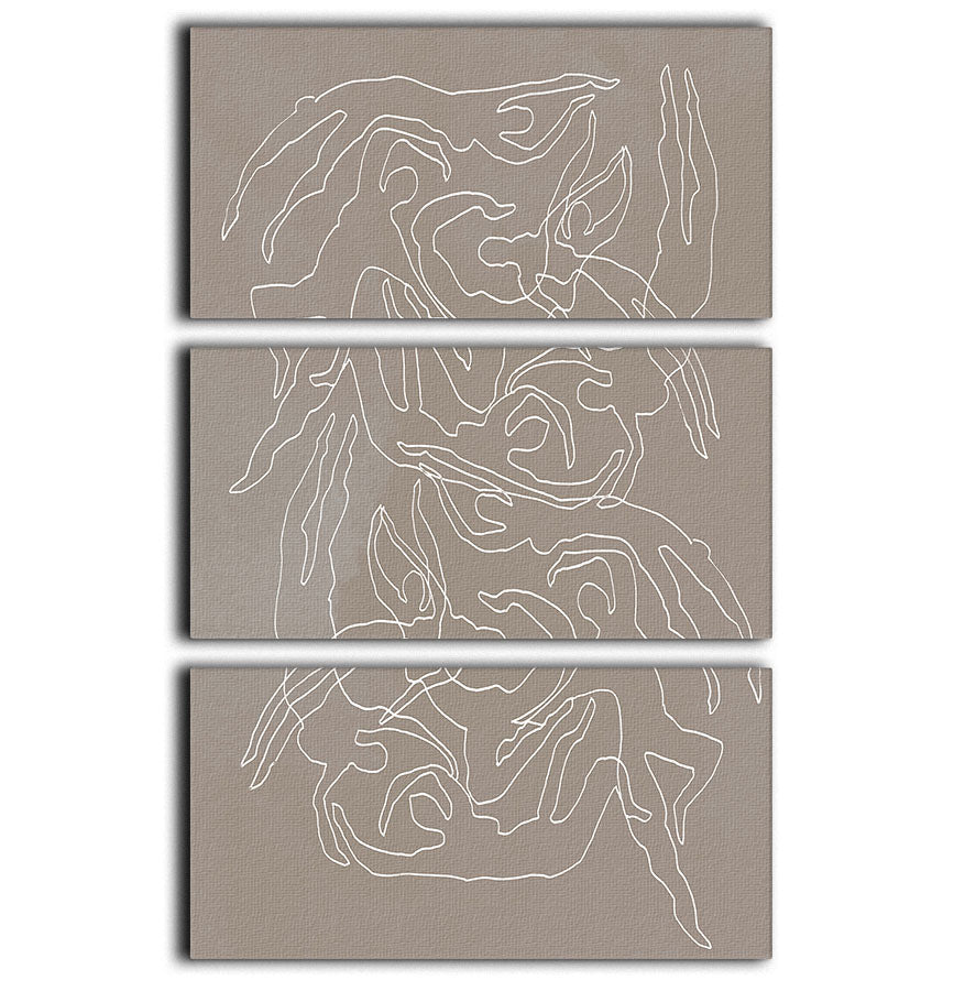 Swimmers 3 Split Panel Canvas Print - Canvas Art Rocks - 1