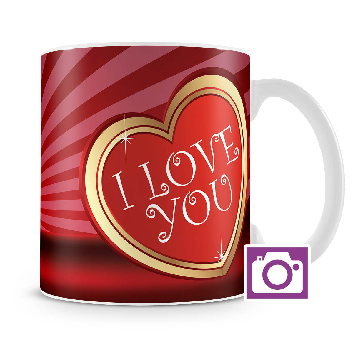 Personalised Mug - Love Heart Photo a