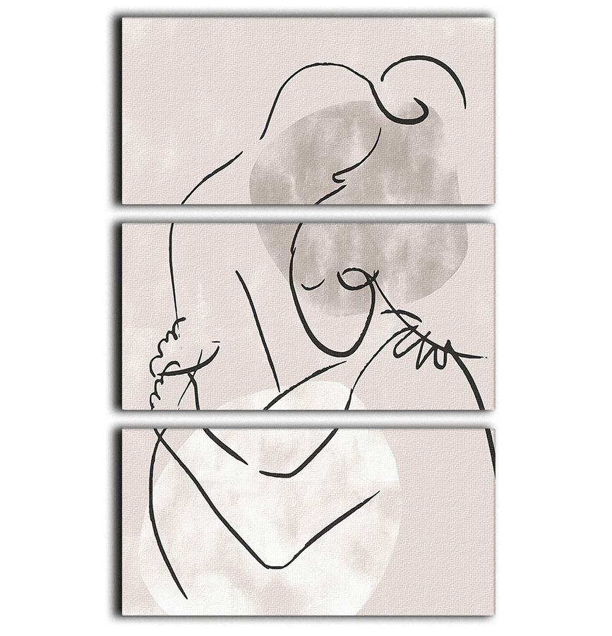 The Hug 3 Split Panel Canvas Print - Canvas Art Rocks - 1