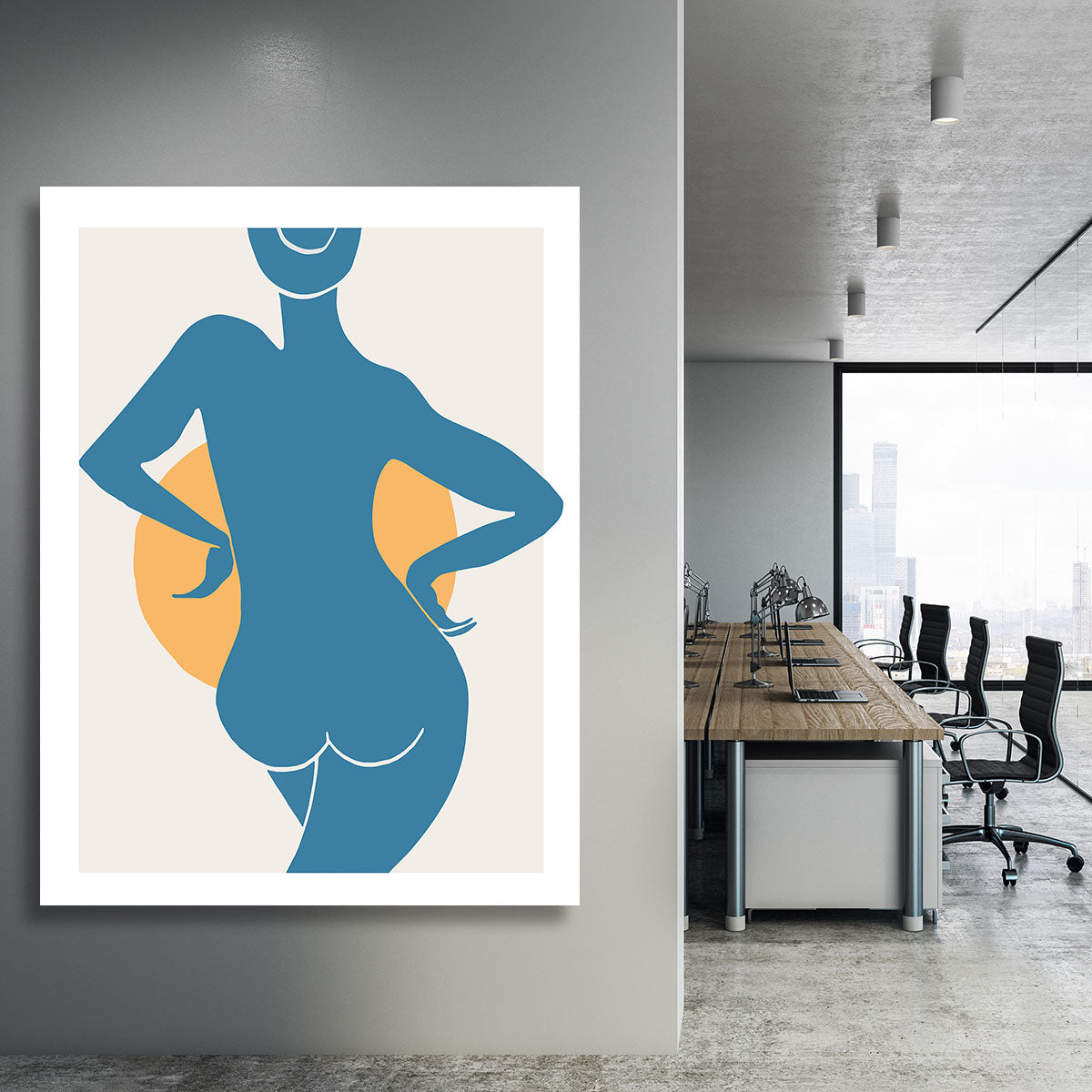Blue Woman Canvas Print or Poster - Canvas Art Rocks - 3