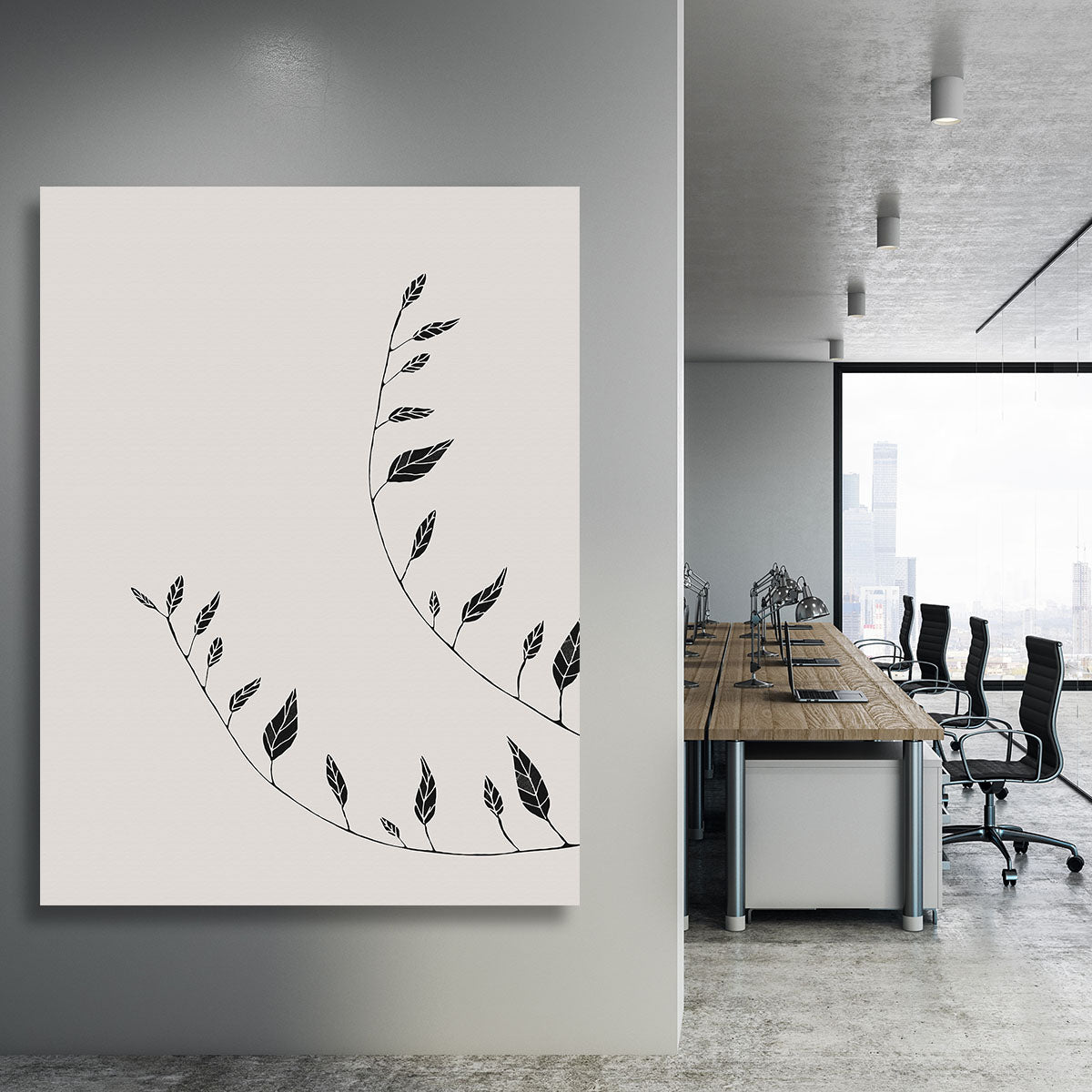 Wavy Branches Canvas Print or Poster - Canvas Art Rocks - 3