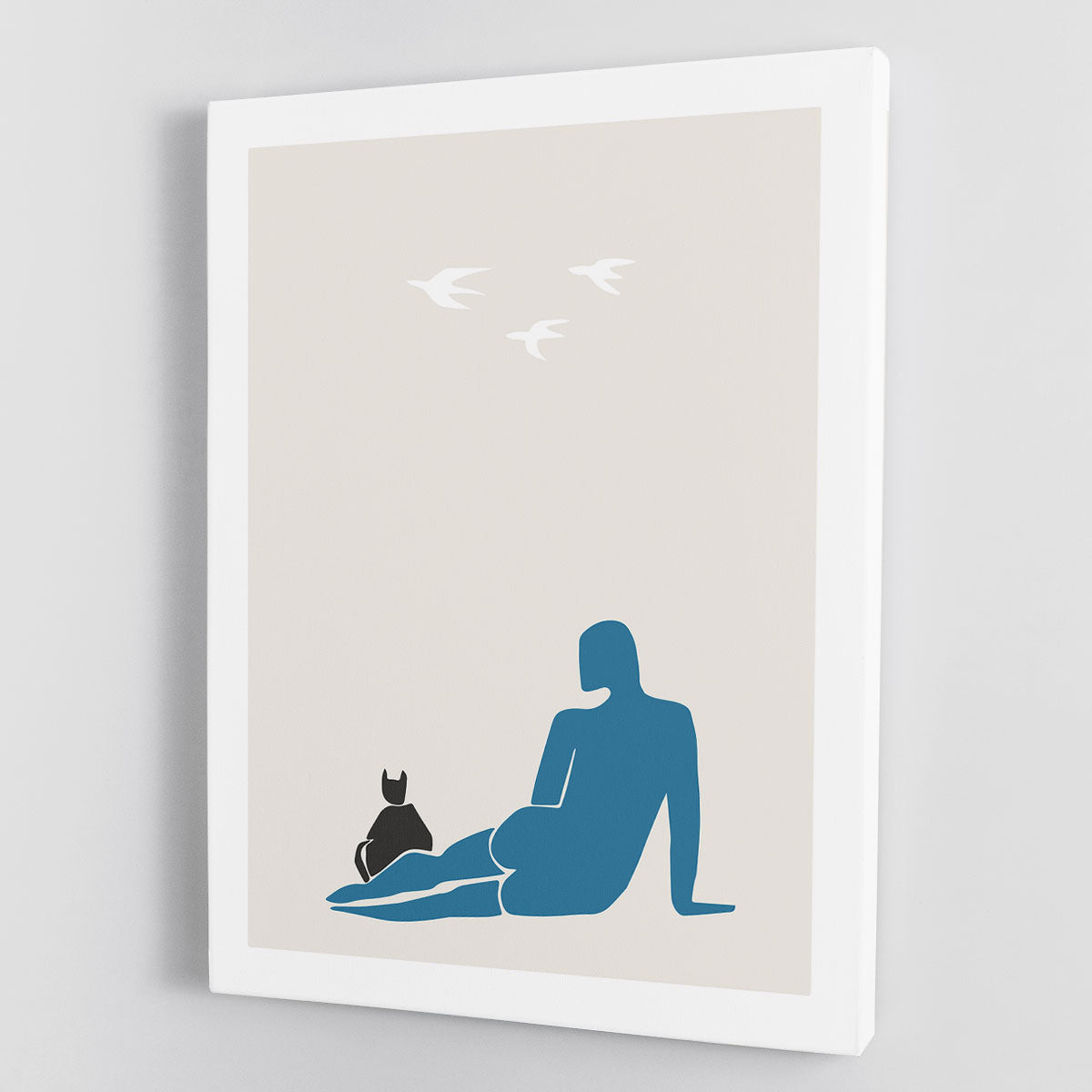 Woman and Cat Canvas Print or Poster - Canvas Art Rocks - 1