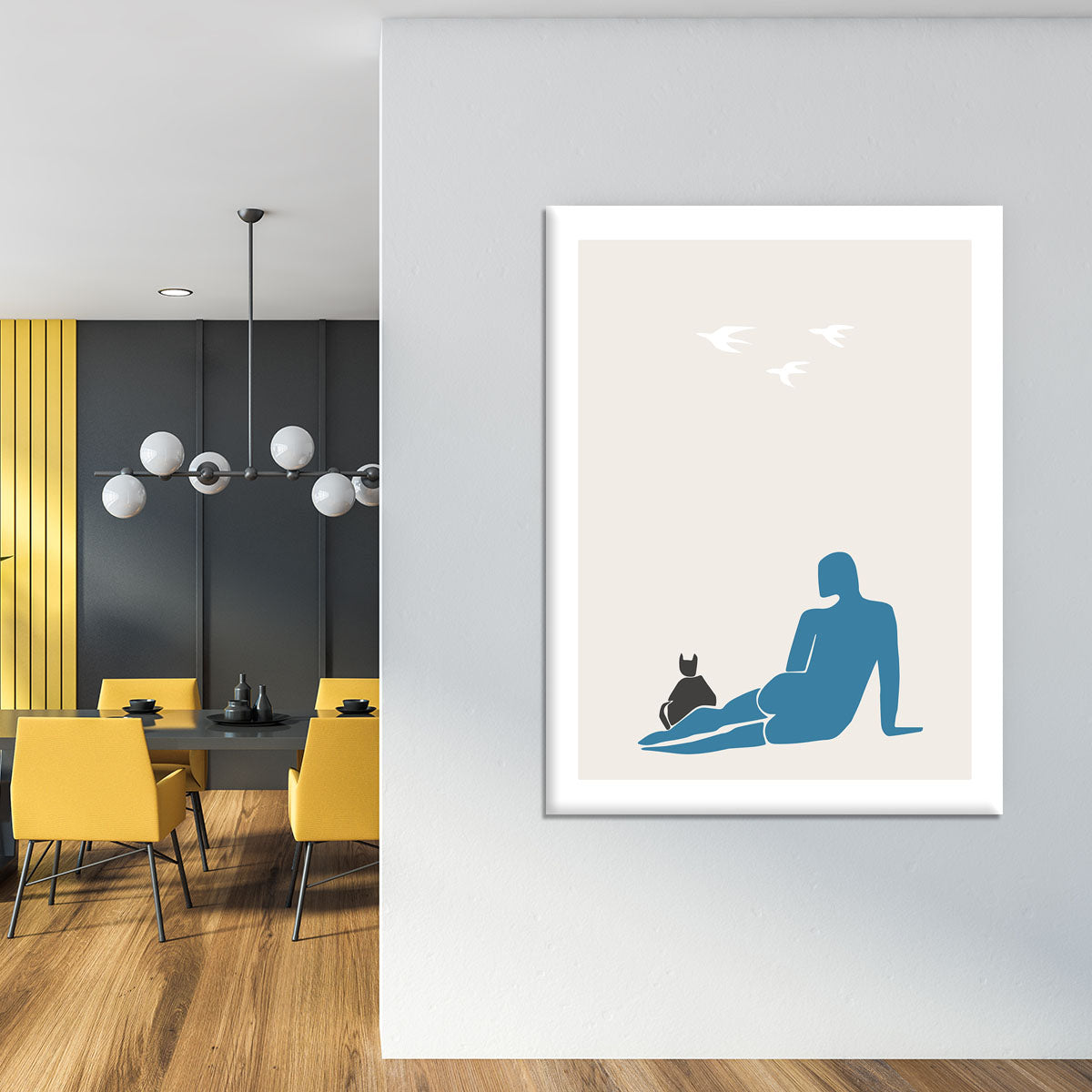Woman and Cat Canvas Print or Poster - Canvas Art Rocks - 4