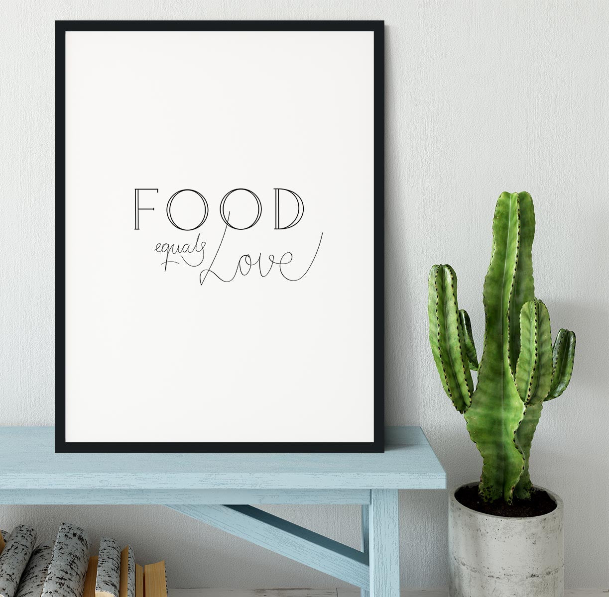 Food is Love Framed Print - Canvas Art Rocks - 1