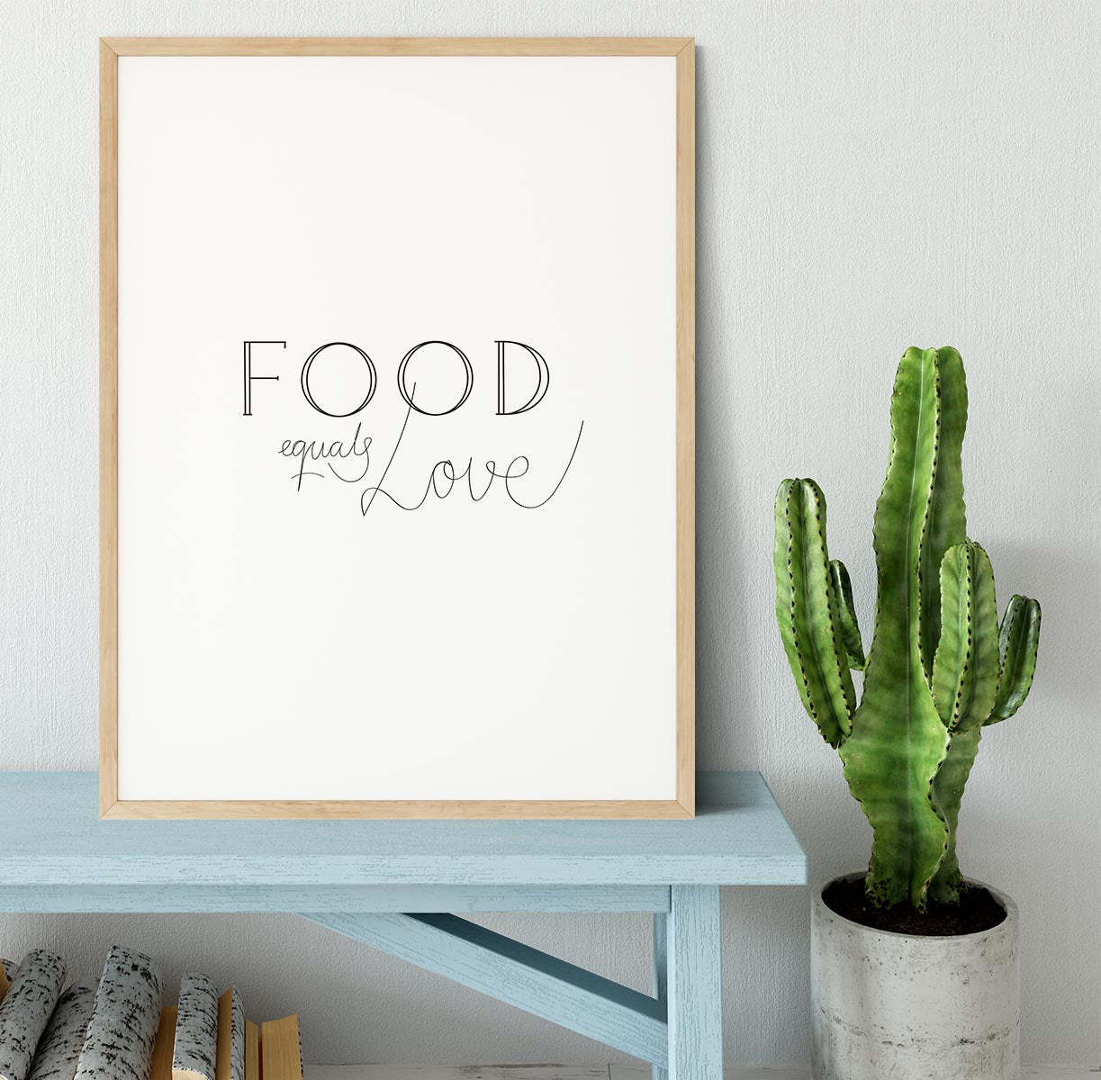 Food is Love Framed Print - Canvas Art Rocks - 3