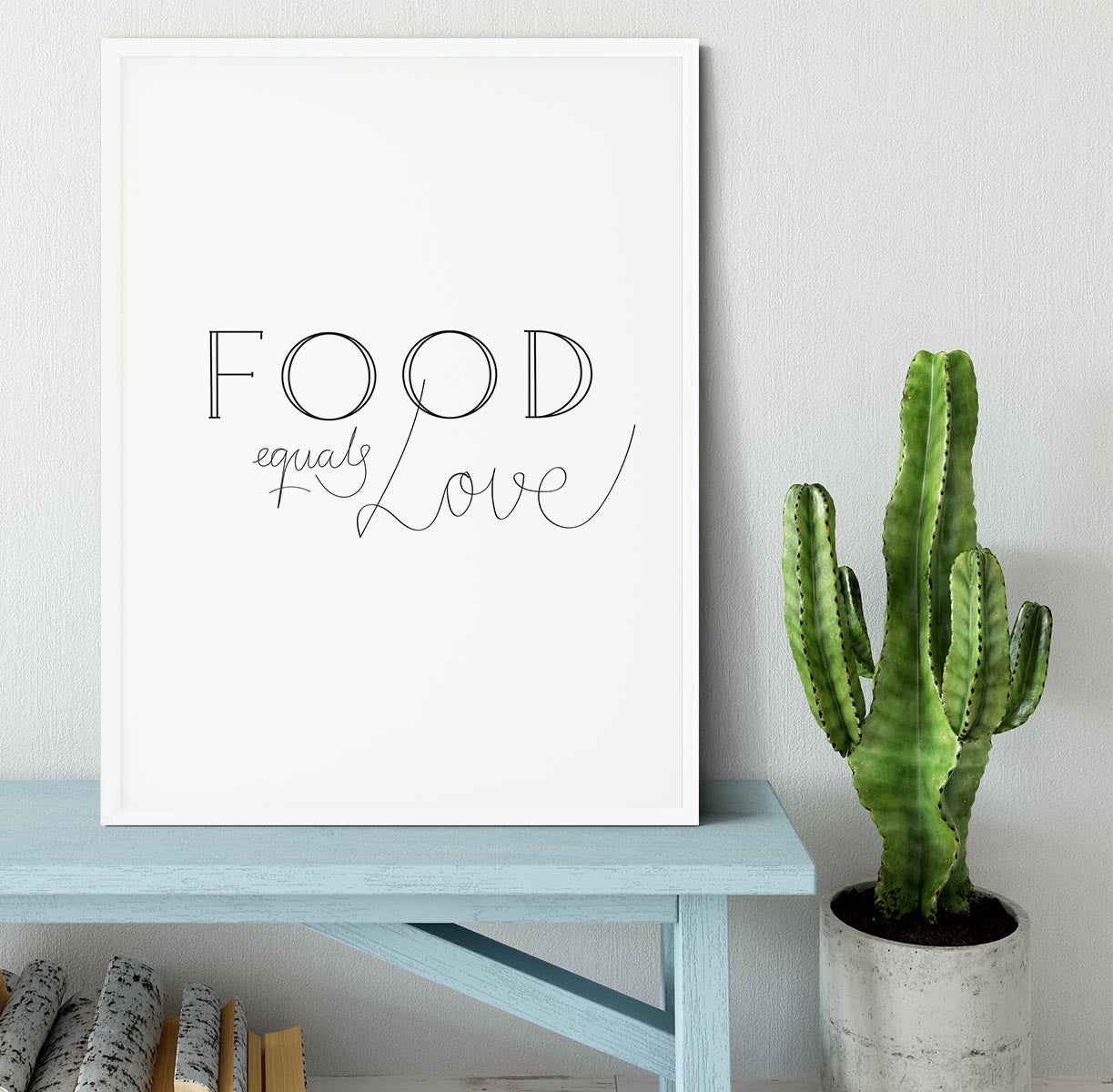 Food is Love Framed Print - Canvas Art Rocks -6