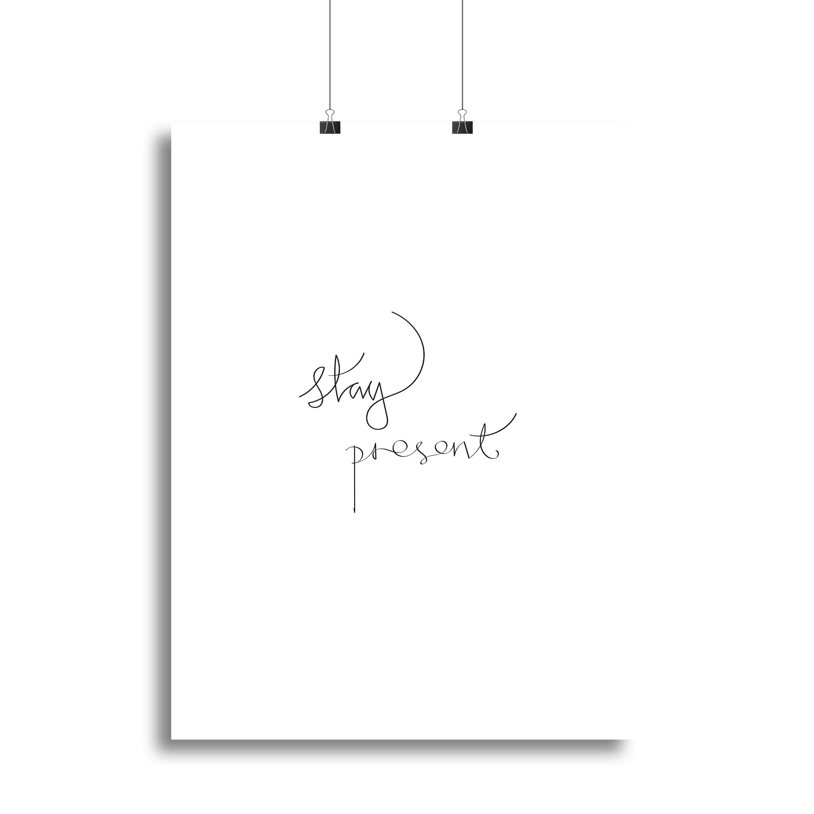 Stay Present Canvas Print or Poster - Canvas Art Rocks - 2