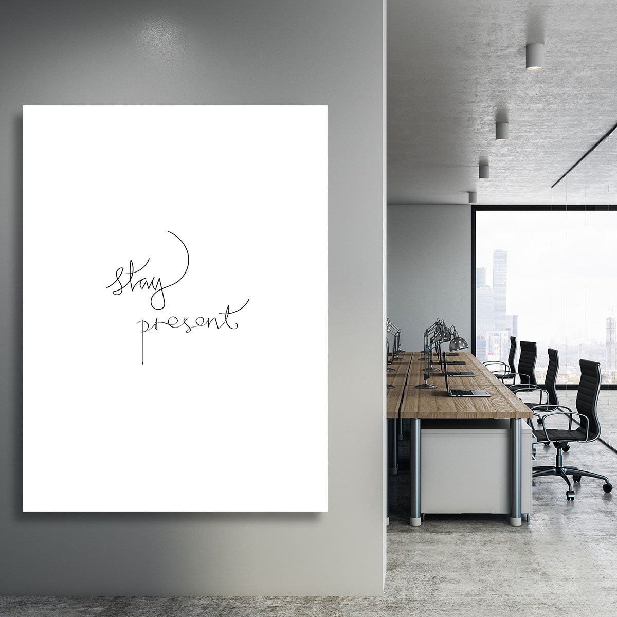Stay Present Canvas Print or Poster - Canvas Art Rocks - 3