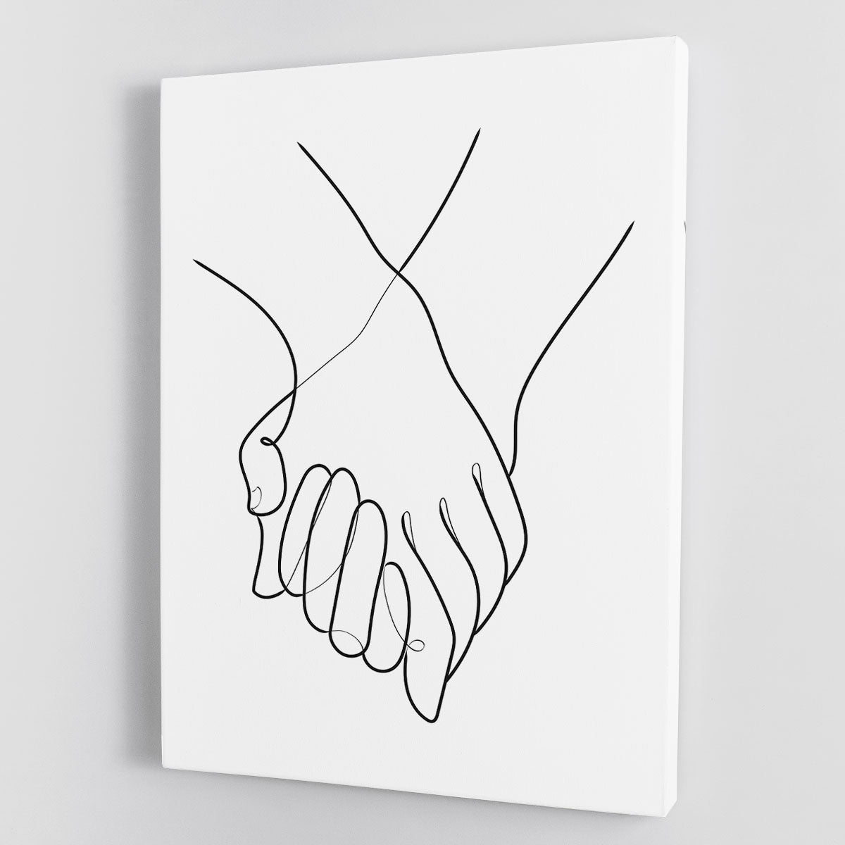 Holding Hands Lines Canvas Print or Poster - Canvas Art Rocks - 1