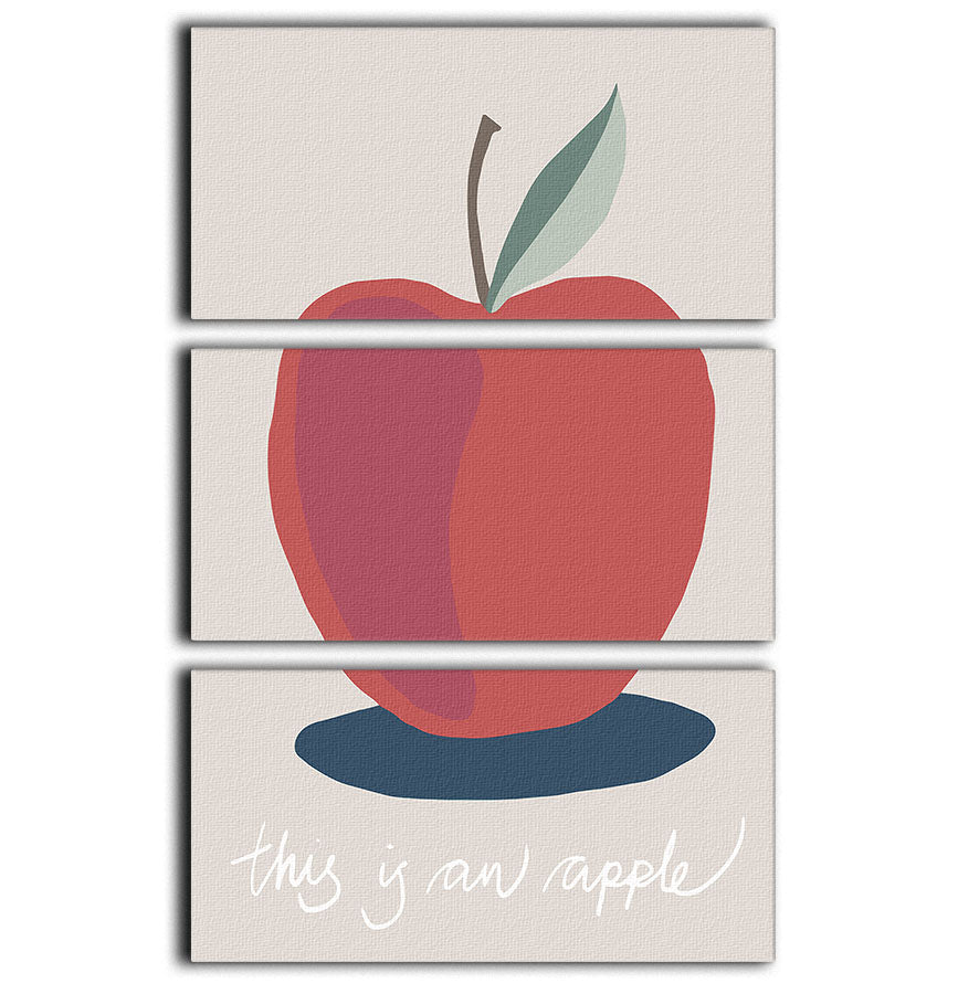This is an Apple 3 Split Panel Canvas Print - 1x - 1