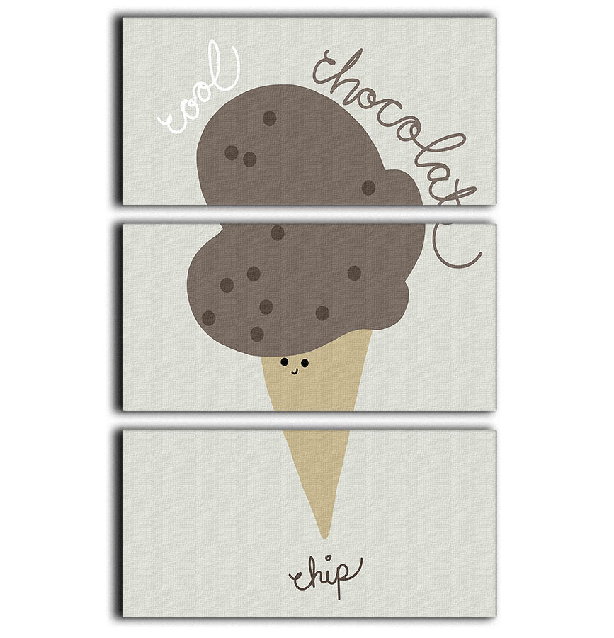 Chocolate Chip 3 Split Panel Canvas Print - 1x - 1