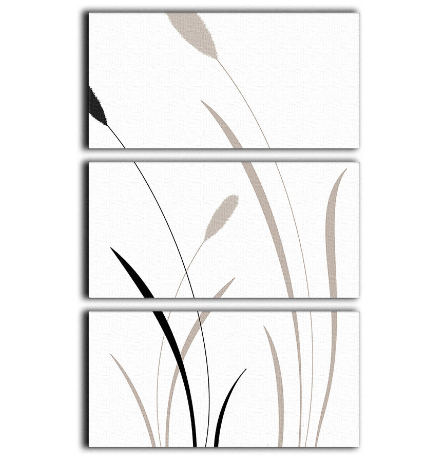 Bunny Grass 02 3 Split Panel Canvas Print - Canvas Art Rocks - 1