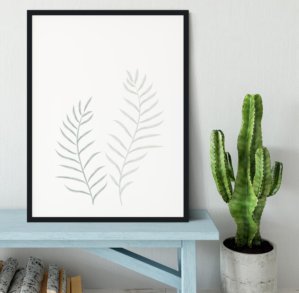 Pale Plants Framed Print - Canvas Art Rocks - 1