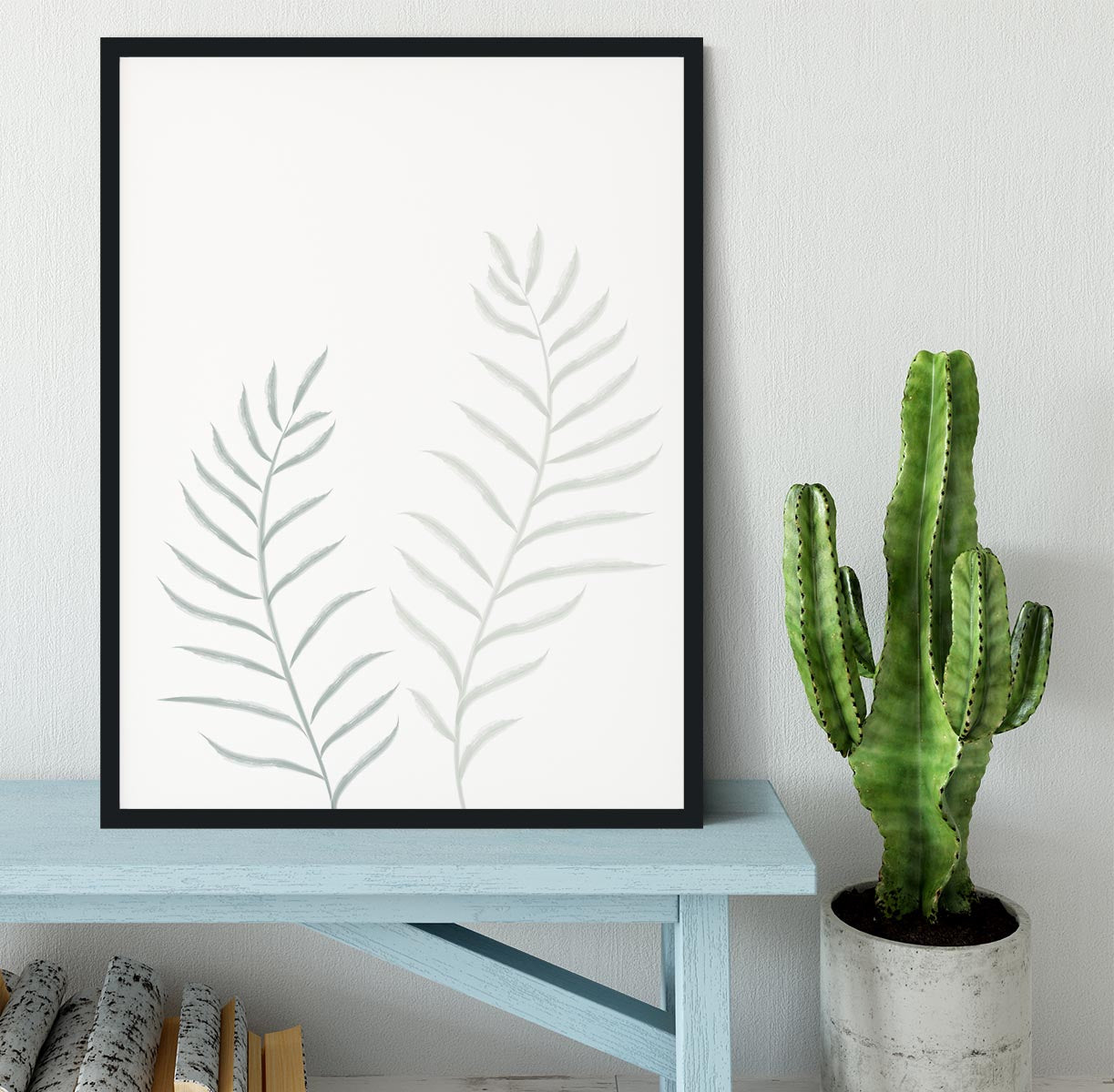 Pale Plants Framed Print - Canvas Art Rocks - 2