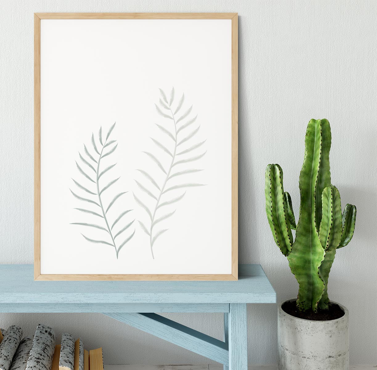 Pale Plants Framed Print - Canvas Art Rocks - 3