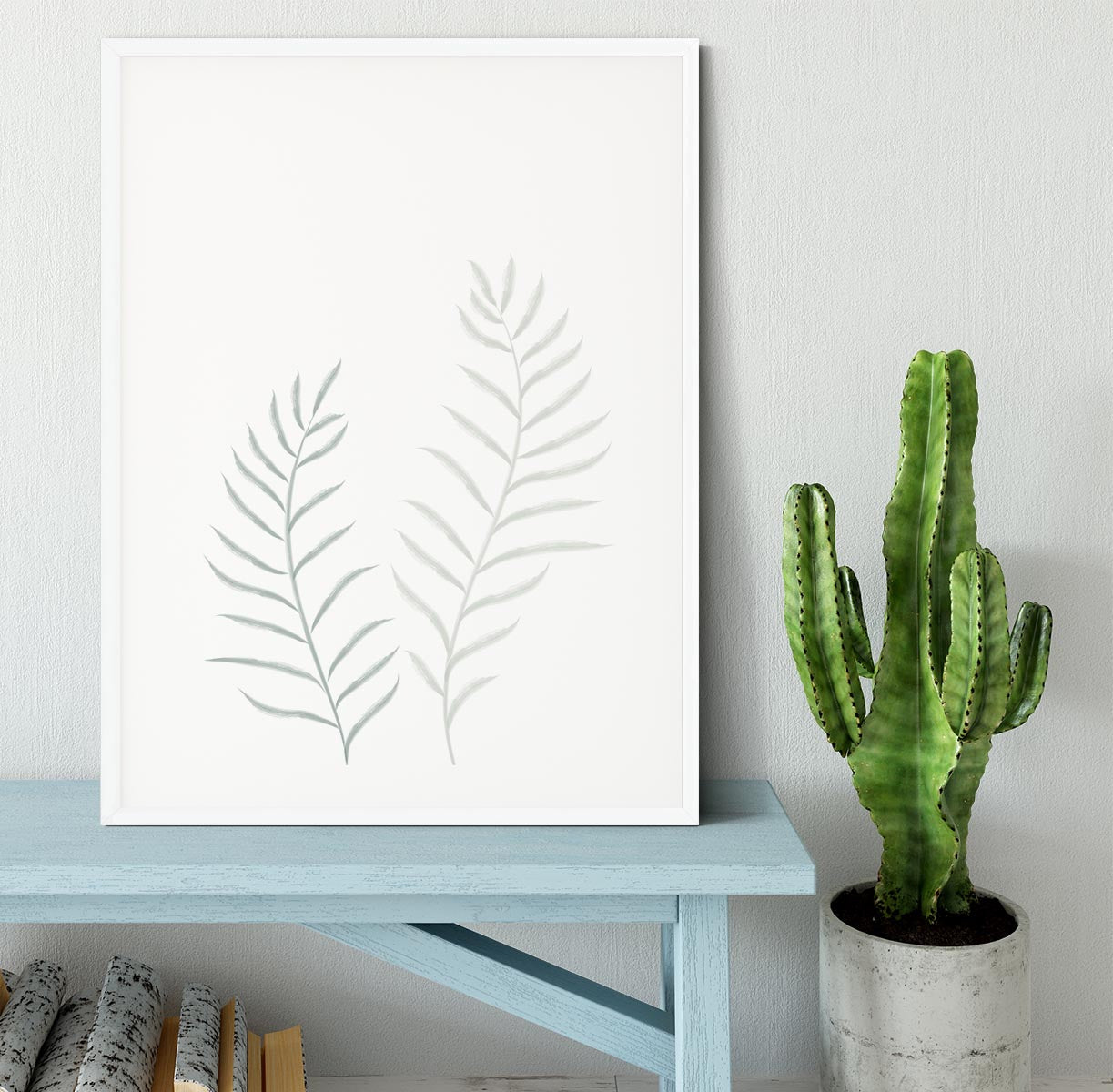 Pale Plants Framed Print - Canvas Art Rocks - 5