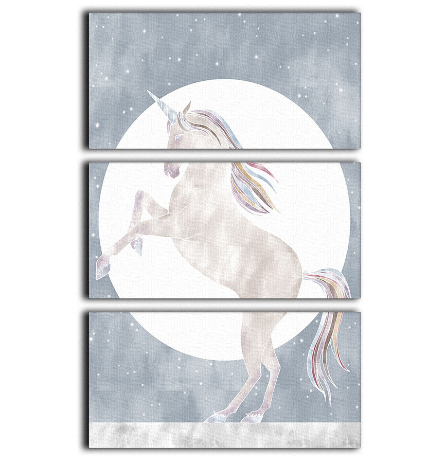 Rising Unicorn 3 Split Panel Canvas Print - 1x - 1