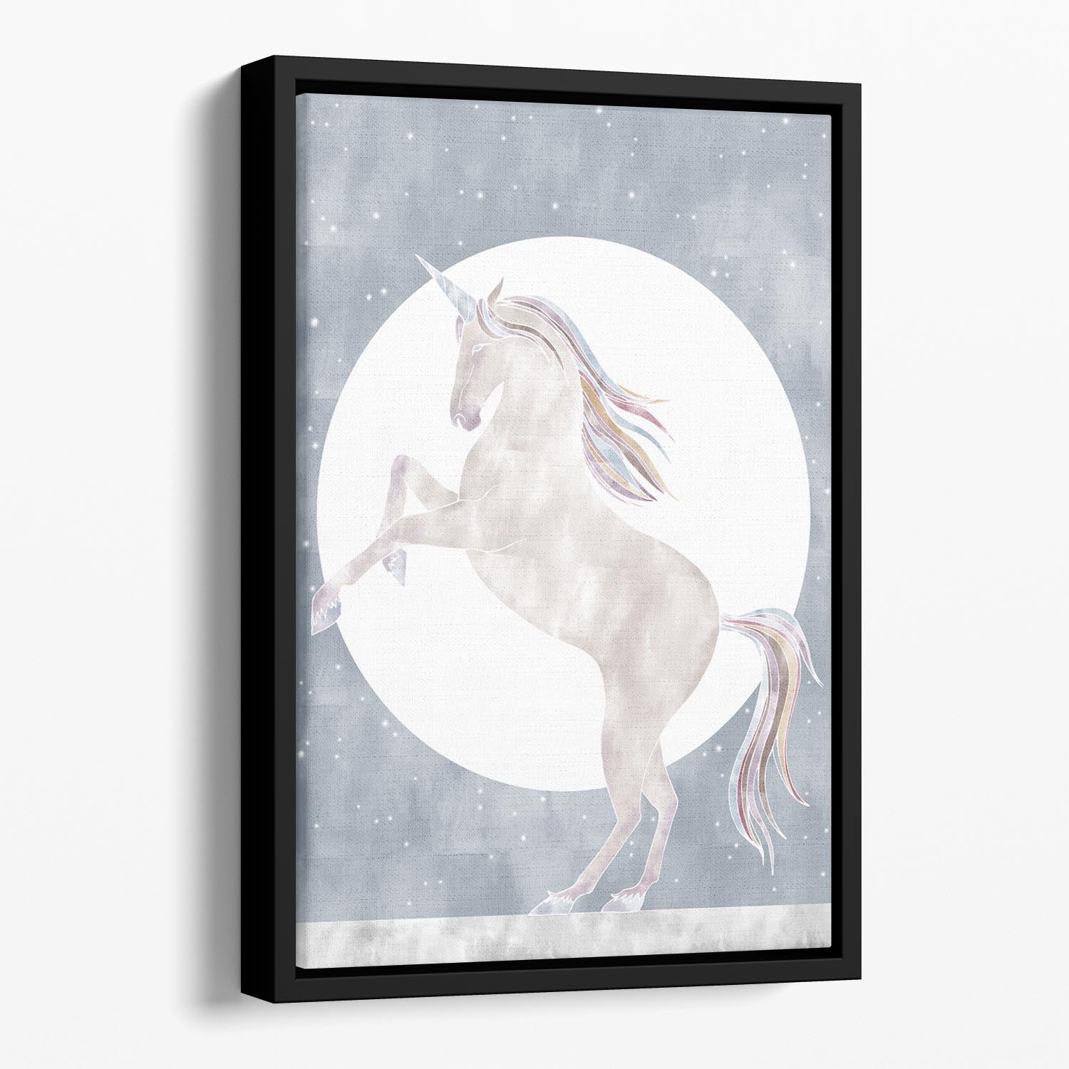 Rising Unicorn Floating Framed Canvas - 1x - 1