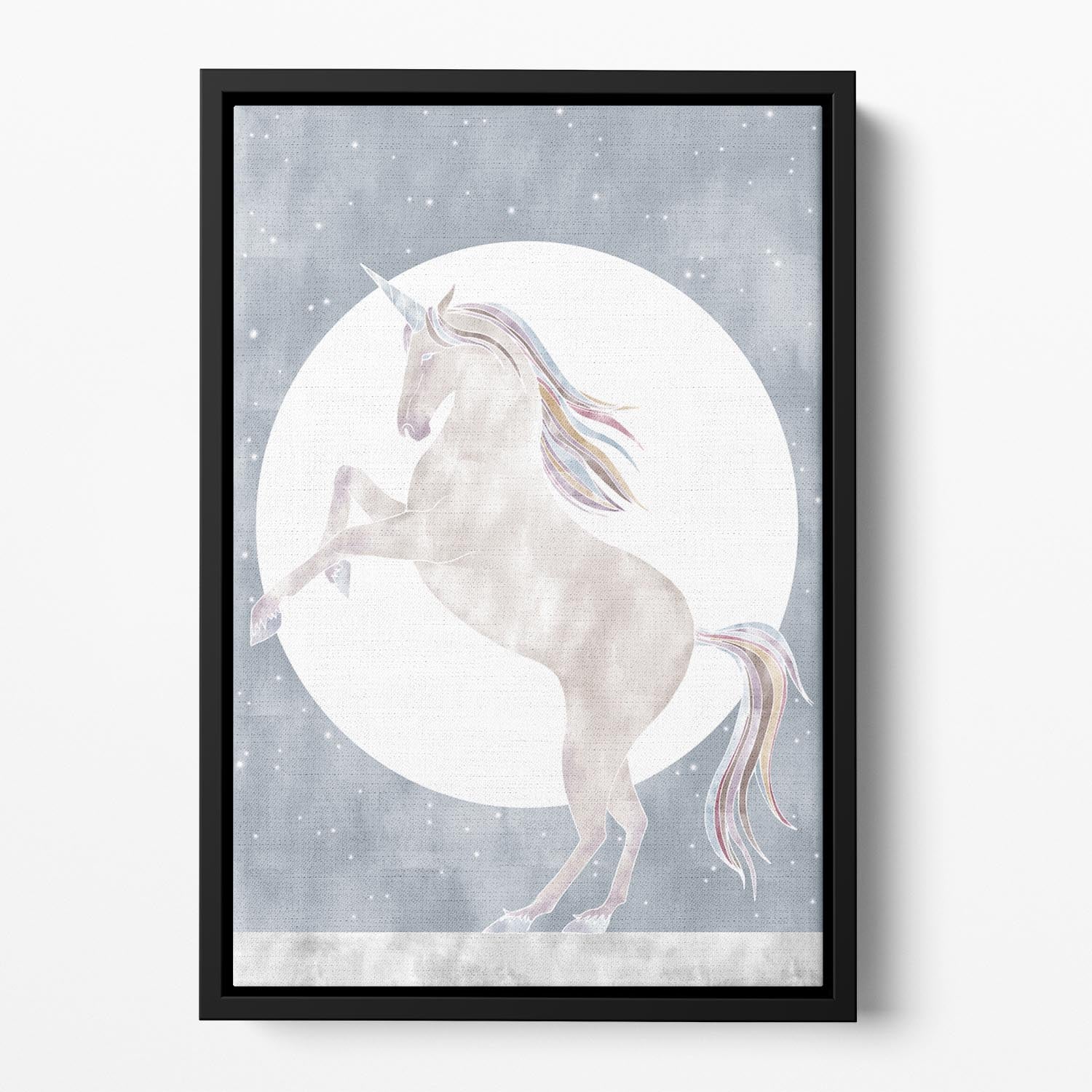 Rising Unicorn Floating Framed Canvas - 1x - 2