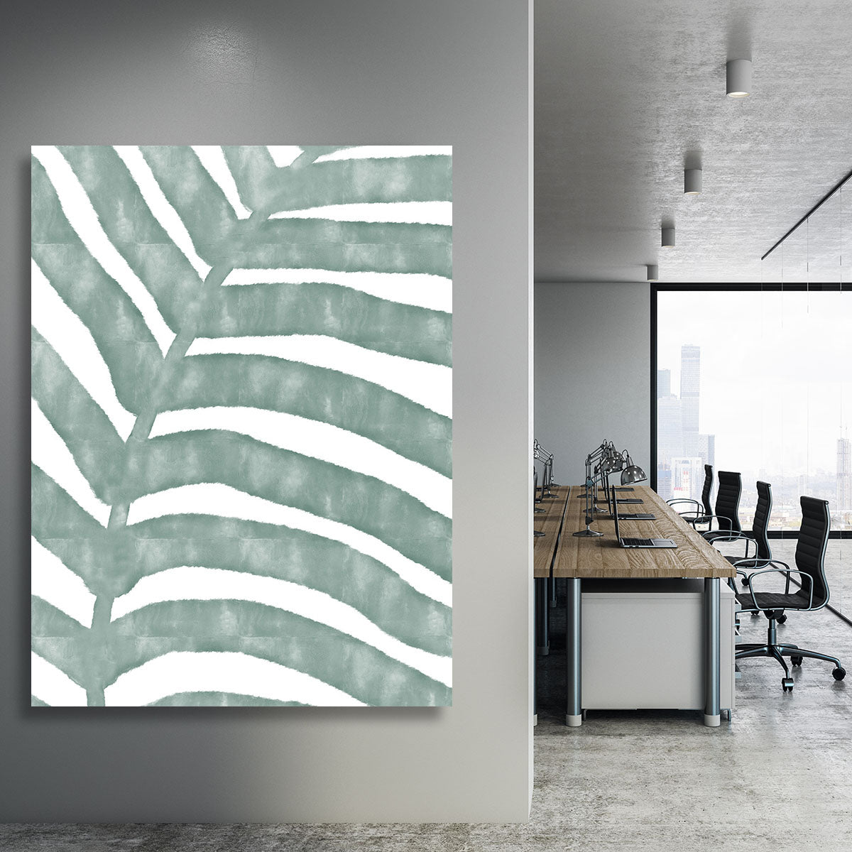 Palm Stripes Canvas Print or Poster - Canvas Art Rocks - 3