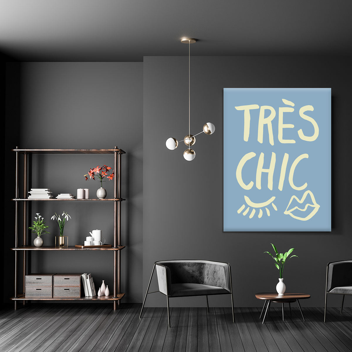 TrAus Chic Blue Canvas Print or Poster - Canvas Art Rocks - 5