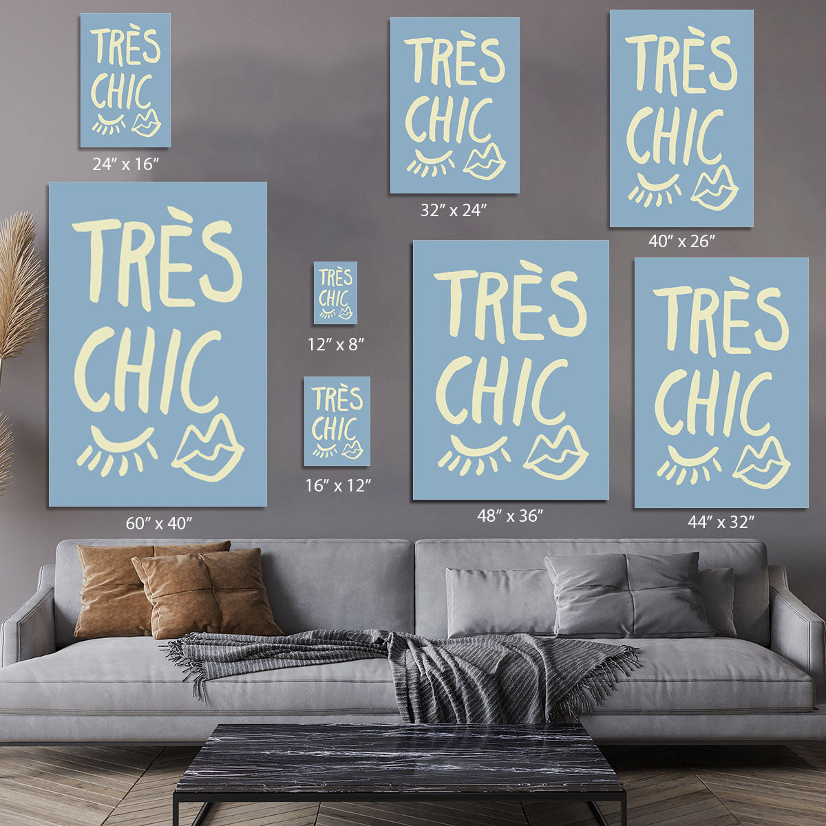 TrAus Chic Blue Canvas Print or Poster - Canvas Art Rocks - 7