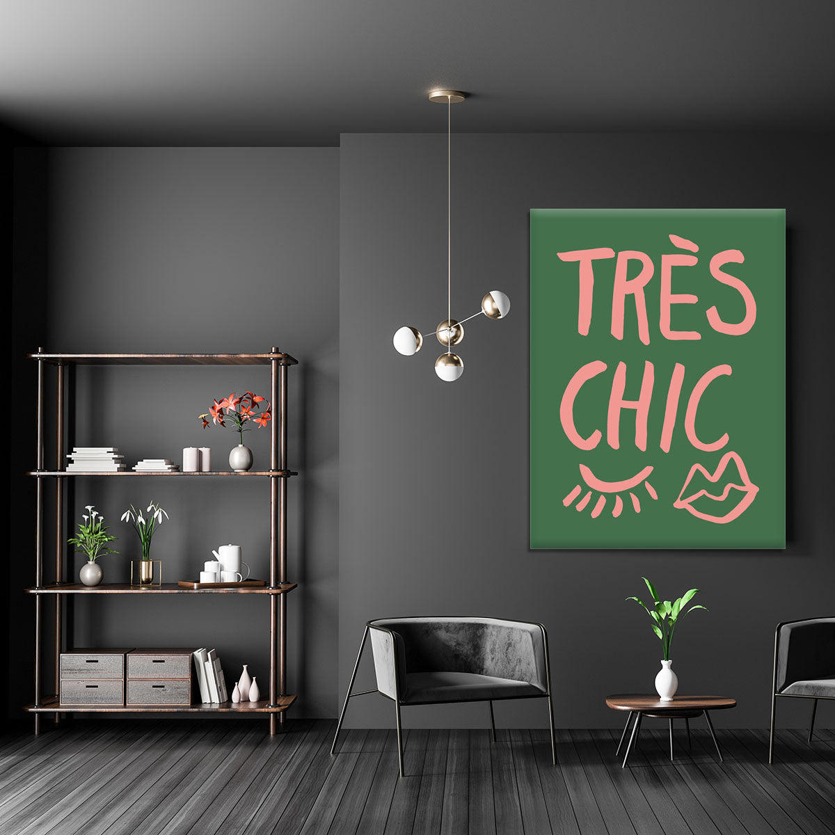 TrAus Chic Green Canvas Print or Poster - Canvas Art Rocks - 5
