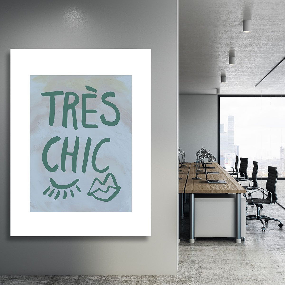 TrAus Chic Blue Frame Canvas Print or Poster - Canvas Art Rocks - 3