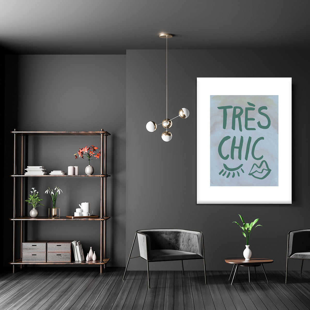 TrAus Chic Blue Frame Canvas Print or Poster - Canvas Art Rocks - 5