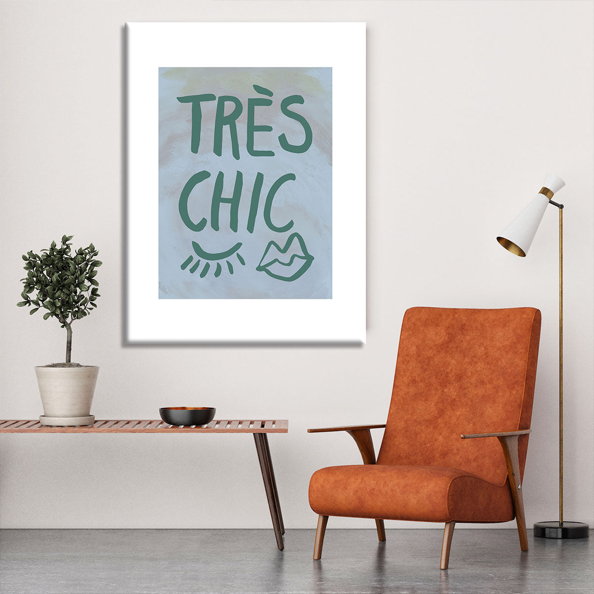 TrAus Chic Blue Frame Canvas Print or Poster - Canvas Art Rocks - 6