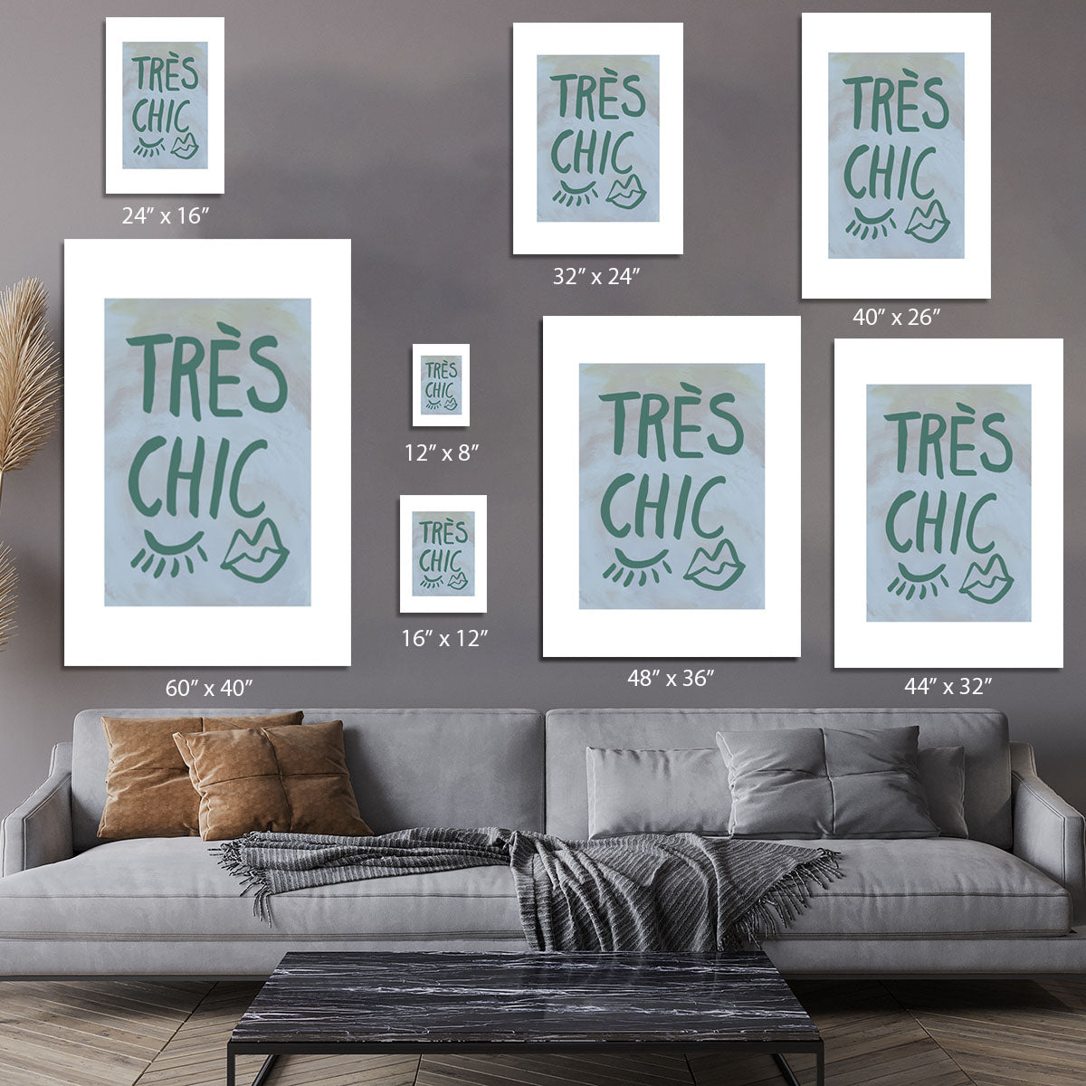TrAus Chic Blue Frame Canvas Print or Poster - Canvas Art Rocks - 7