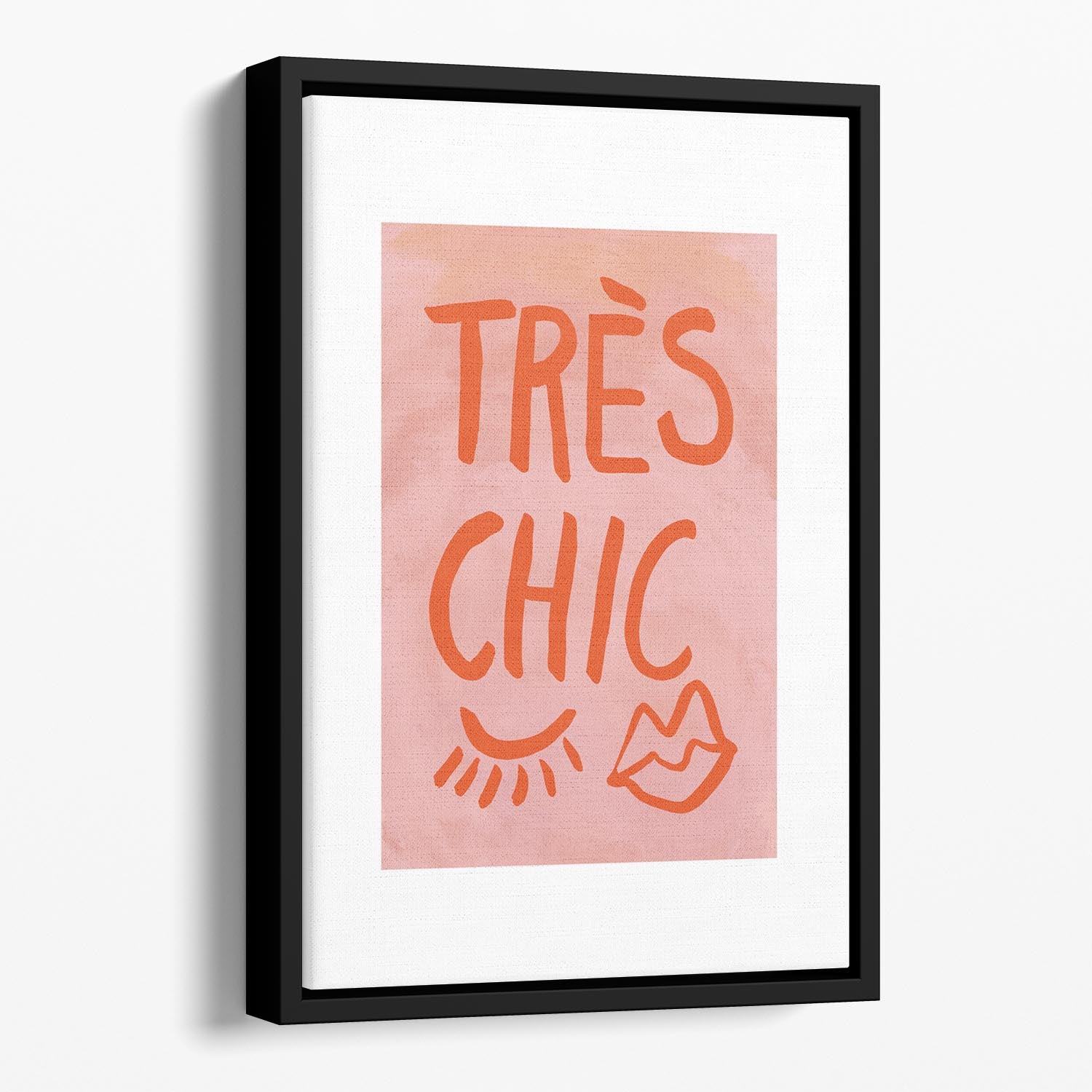 TrAus Chic Pink Frame Floating Framed Canvas - Canvas Art Rocks - 1