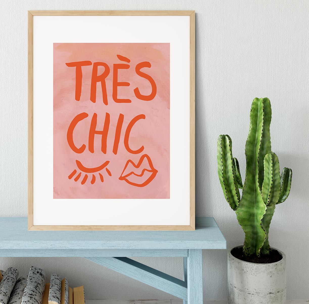 TrAus Chic Pink Frame Framed Print - Canvas Art Rocks - 4