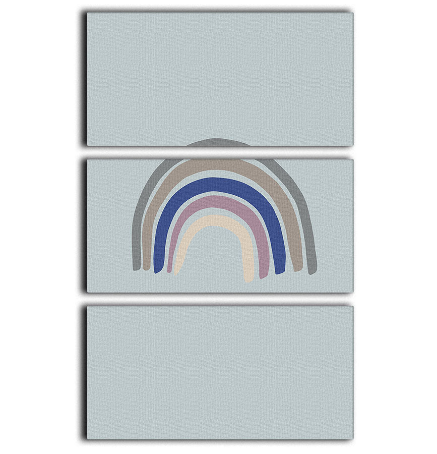 Rainbow Blue 3 Split Panel Canvas Print - 1x - 1