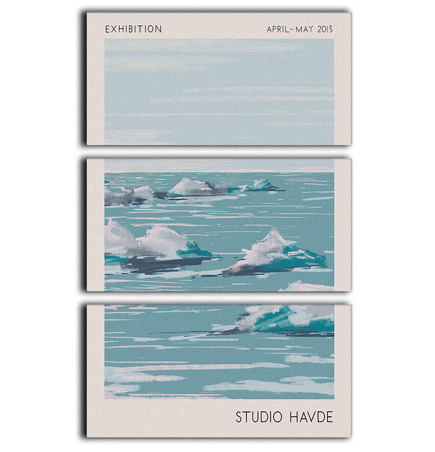 Studio Havde Seascape 3 Split Panel Canvas Print - Canvas Art Rocks - 1