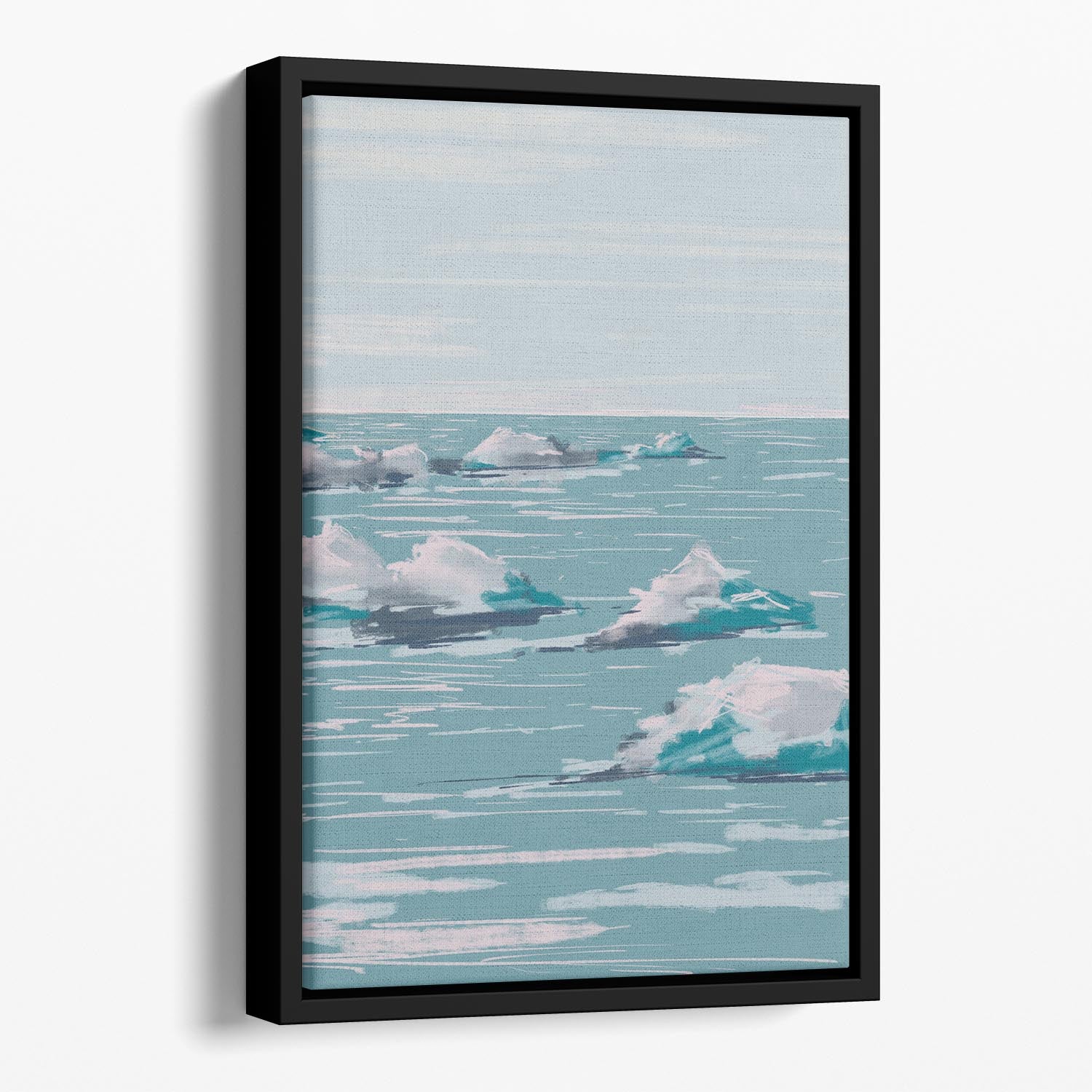 Seascape Floating Framed Canvas - 1x - 1