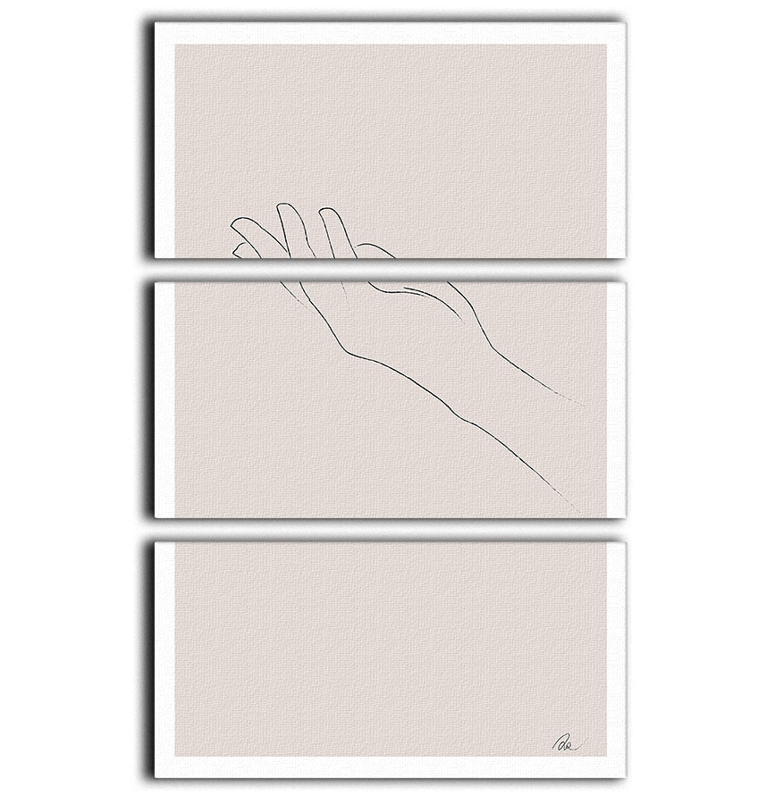 Hand Drawing 3 Split Panel Canvas Print - Canvas Art Rocks - 1