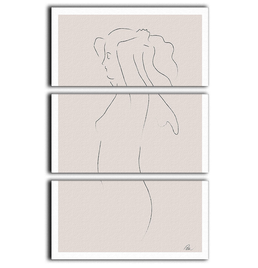 Woman Sketch 3 Split Panel Canvas Print - Canvas Art Rocks - 1